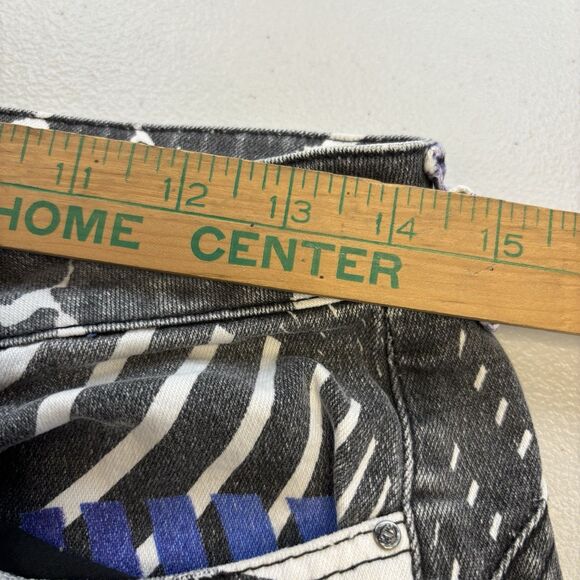 VTG 90s Roberto Cavalli /Ittierre AOP Psychedelic Illusion Stripe Jeans Size 28 - Picture 14 of 16